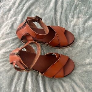MIA Tan Strappy Sandals